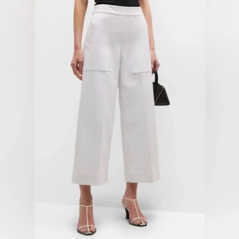 NWT Spanx On the Go Cropped Wide Leg Pants – White